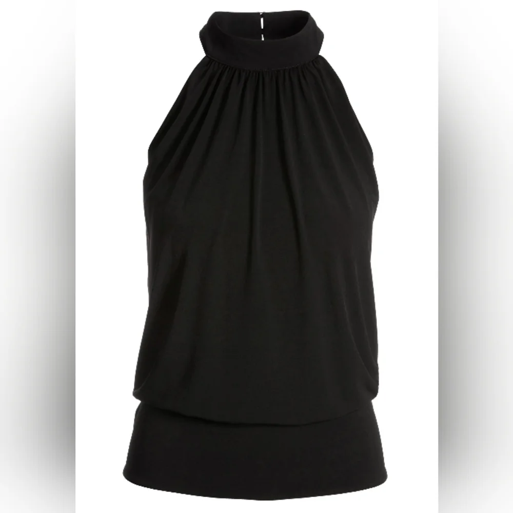 Boston Proper Mock Neck Halter Top - Picture 1 of 14